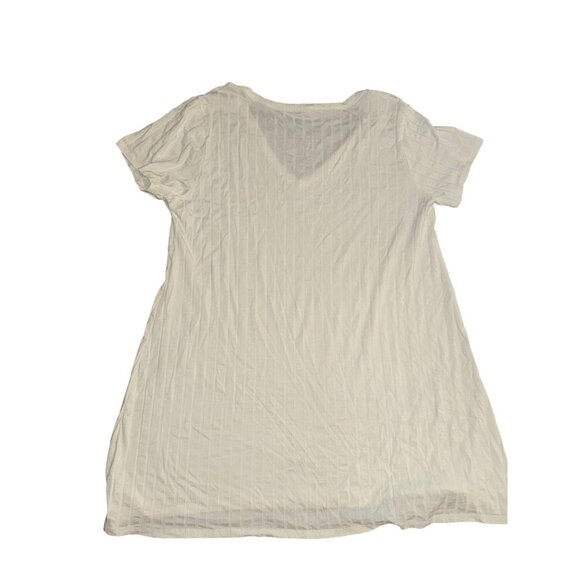 Lovappella Womens Ivory V-Neck Short Sleeve Top XL - Picture 1 of 6